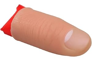 MilesMagic Magician's Rubber Thumb Tip with Silk Close Up Trick for Vanishing Gimmick Appearing Disappearing Real Finger Magi