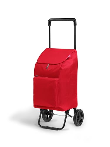 GIMI Shopping Cart Argo Red, Polyester, 42 litri