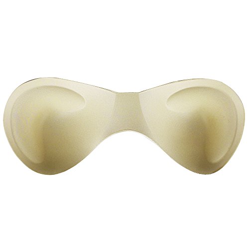 2piece Khaki White Sewing in Bra Cup Soft Foam for Bikini Pads Insert Bridal Bra Pad Accessories Push Up Bra Cup Chest Pads WB133 (Khaki)