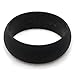 LofKos True Love Eternity Ring Men's Silicone Ring Wedding Band (Black, 12)