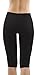 Hot Shapers Women Sauna Fat Burn Capri Pants – High Waist Sweat Workout Leggings (M, Black)