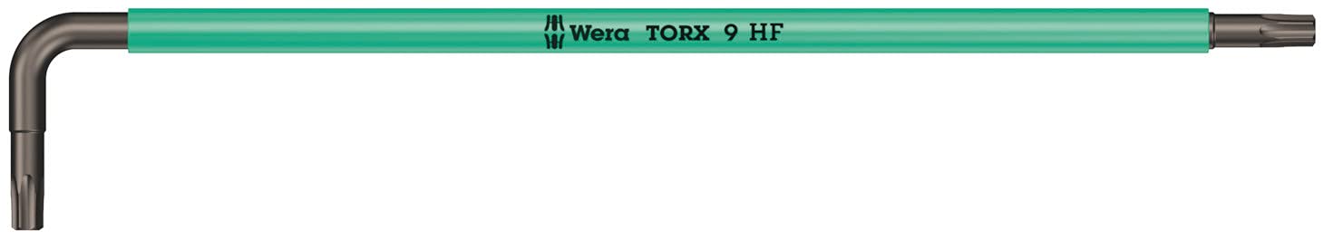 Wera 05024472001 967 SXL Torx Holding Function Laser Long L-Key, Turquoise, TX 9 x 101 mm