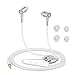 Tuisy Air Tube Headset - Upgraded Radiation Free Headphones Earbuds Earphone with Microphone and Volume Control, EMF Protection, Universal for iPhone Samsung iPad iPod MP3 & More, White