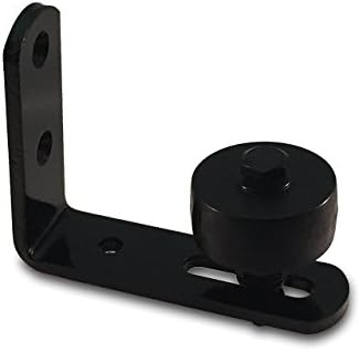 Black Stay Roller Floor Guide For Sliding Barn Door | Adjustable Bottom Wall Mounted Door Hardware Guide | Screws Included | Powder Coated Finish to Resist Wear | Free Felt Strip