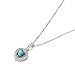 KIM S Love Heart Necklace Pendant Simulated Blue Topaz Birthstone December Valentine's Day Gifts Birthday Gifts for Women Anniversary Gifts for Her Gifts for Wife Girlfriend Romantic Gifts For Her