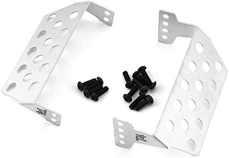 2pcs Rear Front Stainless Steel Chassis Protective Plate Board Guard for RC Crawler RC Off-Road Car Model