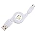 Micro USB to USB Retractable Sync Charger Cable (5pcs) (White)