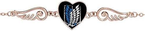 BlingDi Fashion Wings of Freedom Design Heart Lucky Bracelet Jewelry