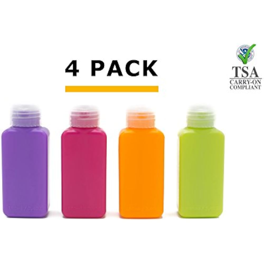 Travel Bottles, Leak Proof Refillable, TSA CarryOn Approved, Size