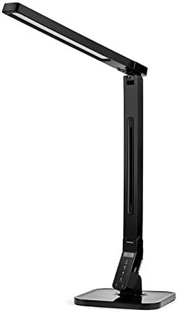 LED Table Lamps,Pujuas Desk Lamp with USB Port, 5 Color Modes, 60-Minute Timer, Multi-Angle Adjustments, Eye Caring Reading Light for Office Bedroom Work Study
