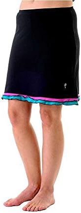 HydroChic Women’s Ruffle Swim Skirt, Modest Swimwear with Hidden Shorts