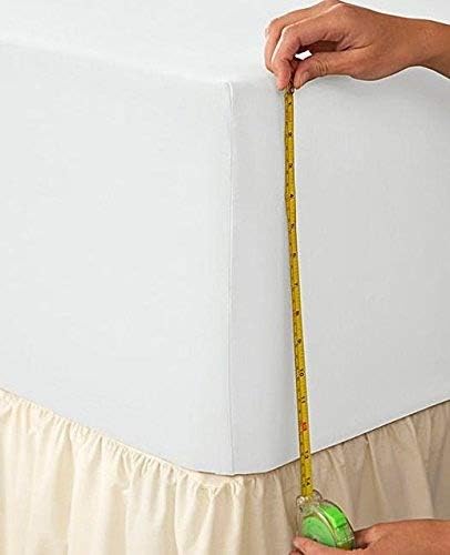 Pricebust] EXTRA DEEP FITTED SHEET SUPER KING SIZE WHITE 100% EGYPTIAN COTTON 200 THREAD COUNT 200TC 16" DEPTH