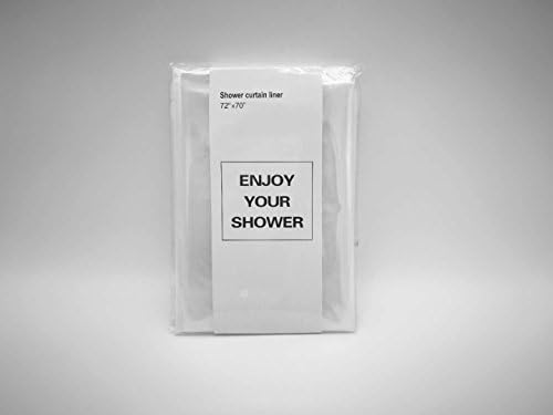 Furnitour Mildew Resistant Anti-Bacterial PEVA 8G Transparent Shower Curtain Liner,72 x 70 inches Clear- Non Toxic, Eco-Friendly, No Chemical Odor,Rust Proof Grommets