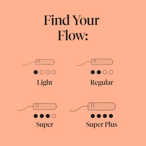 Cora Organic Applicator Tampons Light/Regular/Super Absorbency 100