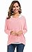 UGET Women's Sweater Casual Oversized Baggy Off-Shoulder Shirts Batwing Sleeve Pullover Shirts Tops Asia XXL Pink