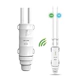 GALAWAY WiFi Range Extender Dual Band 2.4G + 5G 600Mbps WiFi Extender Range Repeater Internet Signal Booster Amplifier in PoE & 2 Antennas Used for Outdoor WiFi Coverage