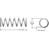 SR C-500 - Compression Spring 5/32'' Outside Diameter x 9/16'' Long x .023'' Wire Diameter (Package of 5)