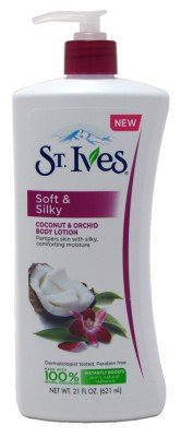 St. Ives Soft and Silky Body Lotion, Coconut and Orchid, 21 Ounce (Pack of 2)