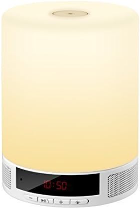 All-in-1 Bluetooth Speaker, with LED Table Lamp, Alarm Clock, Speakerphone, Support TF Card, Indoor/outdoor Portable, USB Cable Charging Functions