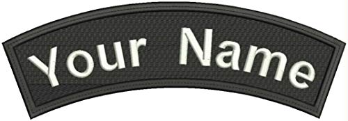 Masterpatch Custom Curve Embroidered Rocker Name Title Tag Biker 4, 5 inch Patch (Curved 01)