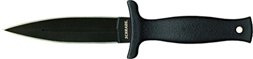 UPC 044356219457, Schrade SCHF19L Large Boot Knife Spear Point Fixed Blade TPE Handle