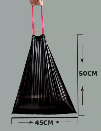 HULPPRE Eco Care Drawstring Garbage bag 5 Gallons,Pack of 5 * 15 Bags,Leak-Proof Trash Bags with Handle for Kitchen,Home,Office