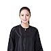 KAHOT Professional Salon Smock Stylist Jacket Cosmetology Uniform Hairdressing Cape Hairdresser Work Clothes Hair Beauty SPA Client Kimono Gown (M, Black)