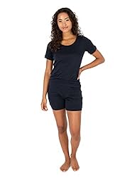 Leveret Women Shorts 2 Piece Pajama Navy X Small