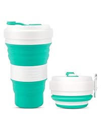 Taza de viaje de silicona con tapa, multifuncional