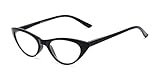 Readers.com The Brit +2.00 Black Unisex Cat Eye Reading Glasses