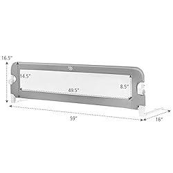 BABY JOY Double Sided Bed Rail Guard, 2 Pack, Extra