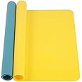 DTOHO 2-Pack Large Silicone Sheet Mats for Resin Casting Mould,Clay Tools Mat 15.7" x 11.8" (Yellow & Green）