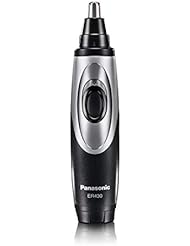 Panasonic recortadora de pelo para nariz y oreja ER430K, sistema de limpieza por aspiración, para hombres, en seco / húmedo, funciona con pilas