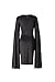 Star Han False Long Sleeve Deep V-Neck Sequins Club Dress (Small) Black