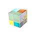 3 Pack Optical Glass, RGB Dispersion Prism Cube, for Teaching Light Spectrum Physics (Varied Size)