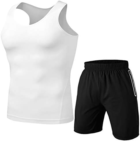 Jincheng665 タンクトップ メンズ トレーニングウェア ノースリーブ 筋トレ スポーツウェア ハーフパンツ ショーツ スポーツ ジム ランニング 激安価格と即納で通信販売 袖なし 上下セット セット キャンセル