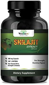 VEDA MAXX Shilajit Extract 60 Capsule for Strength, Stamina,Vigour with 4.5% fulvic acid