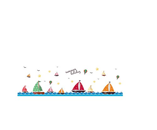 Lichi DIY Children Nursery Room Wall stickers Transport - Boats Sailing ship