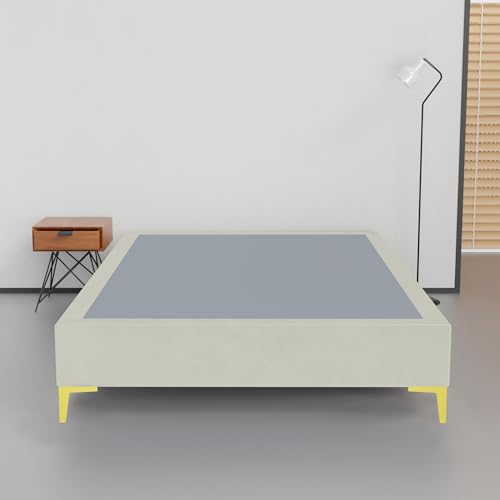 Greaton, 15-Inch Premium Vinyl Material Wood Box Spring/Bed Frame, Durable, Sty…