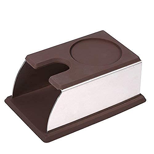 Fdit Coffee Tamper, 2 Colors Coffee Tamper Holder Coffee Powder Maker Stand Rack Tool Stainless Steel+Silicone(Coffee)