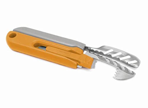 Vin Bouquet 5 in 1 Avocado affettatrice, Acciaio Inox, Grigio e Arancione, 9.5 x 27 x 3.5 cm