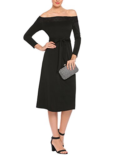 4 ANGVNS+Elegant+Shoulder+Sleeve+Homecoming