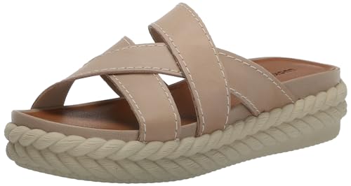 Lucky Brand Loftee Cross Band Espadrille Sandal, Smoke Grey, 8