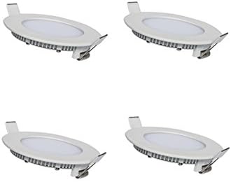 SEXOX Recessed Ceiling Light 4 Pack SEXOX Super Slim LED Panel Light DC 12V 3W Full Aluminum Downlights(White)