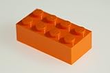 200x Lego Bright Orange (Orange) 2x4 Bricks Super Pack