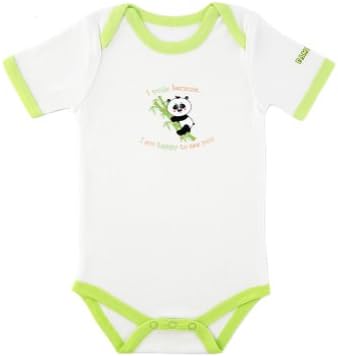 Bambuzik 100% Organic Bamboo Luxuriously Soft Baby Bodysuit (Baby Panda)