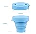 Gouda Select Collapsible Silicone Cup for Travel Camping School Outdoor (1 Set contains 4 cups - 1 Green, 1 Yellow, 1 Blue, 1 Pink)
