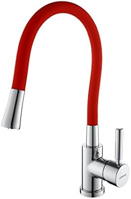 Red Rotating Kitchen Faucet Cold Hot 360 Degree Rotatable Faucet