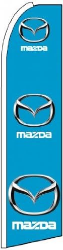 (2) two MAZDA 11.5' Swooper #4 Feather Flags BANNERS
