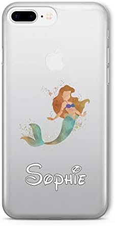 SmartGiftShop Cartoon Movie PERSONALISED CLEAR TPU Phone Cover Case for iPhone & Samsung Disney-iPhone X-Little Mermaid
